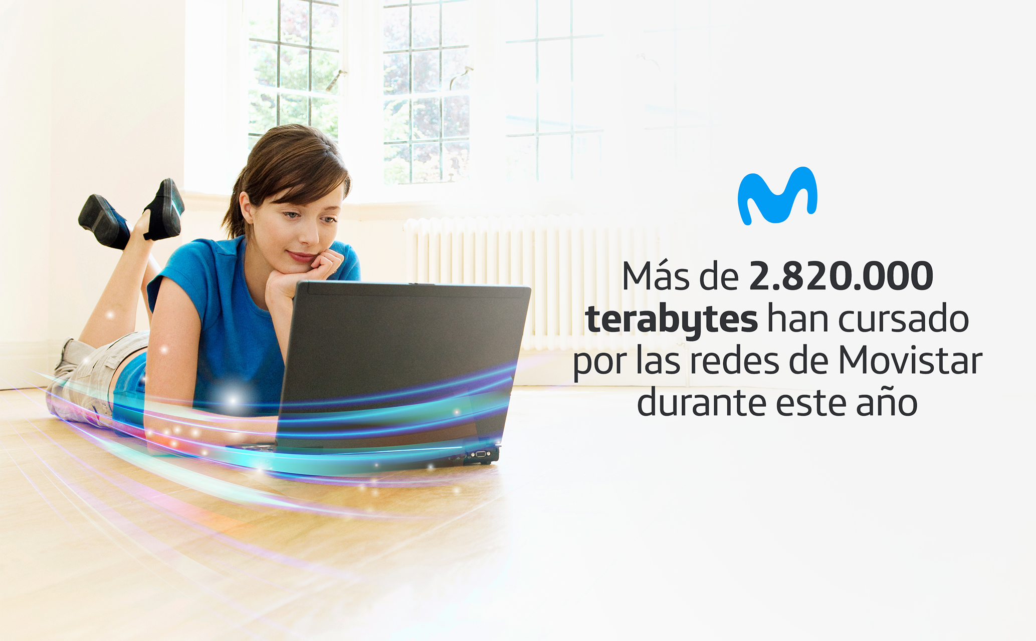 <strong> Más de 2.820.000 terabytes han cursado por las redes de Movistar durante este año<strong>