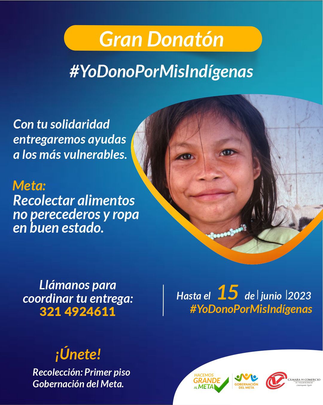Gran 'donatón' en beneficio de los pueblos jiw del Meta