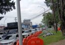 Monumental trancón hoy en la avenida 40 por trabajos de repavimentación